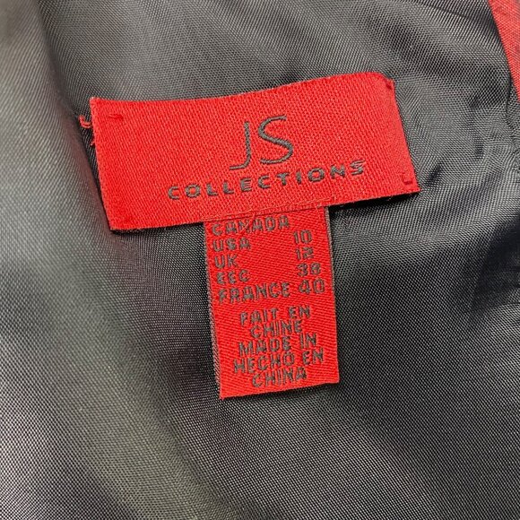 JS Collections Formal Ruffle Dress | 10 | Burgundy Taffeta | Holiday Party - Picture 3 of 13